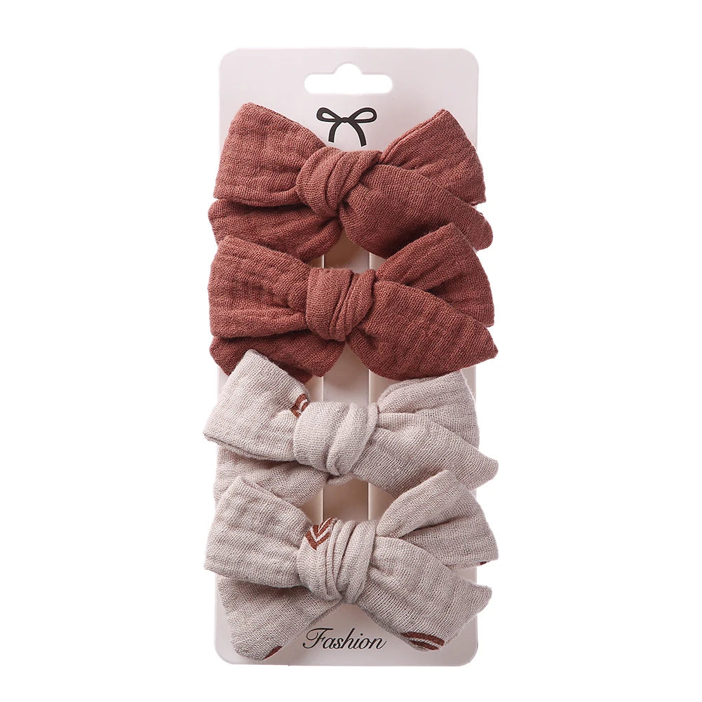 4PCS SET HAIR CLIP BOW
