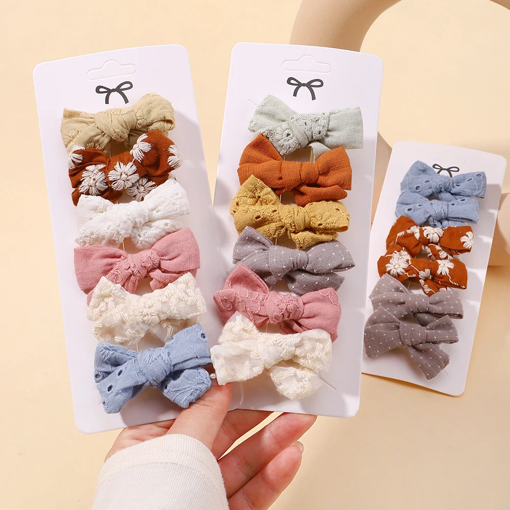 6PCS MINI HAIR CLIP BOW