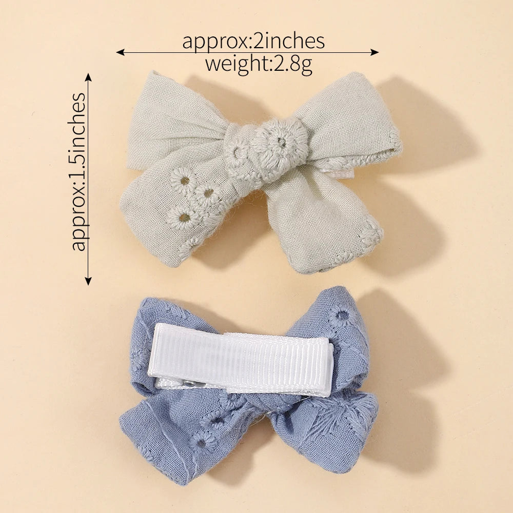 6PCS MINI HAIR CLIP BOW