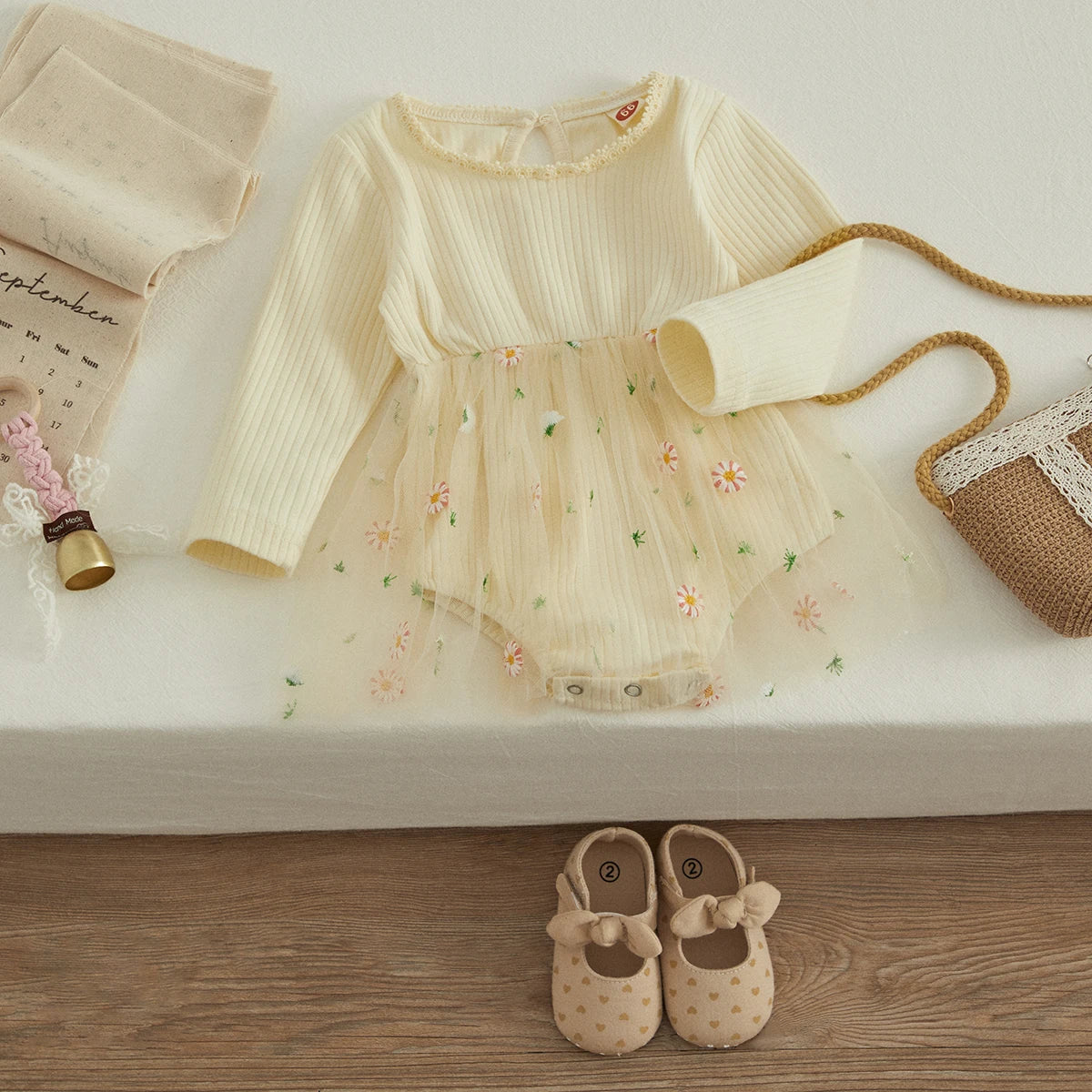 FLORAL BODYSUIT DRESS