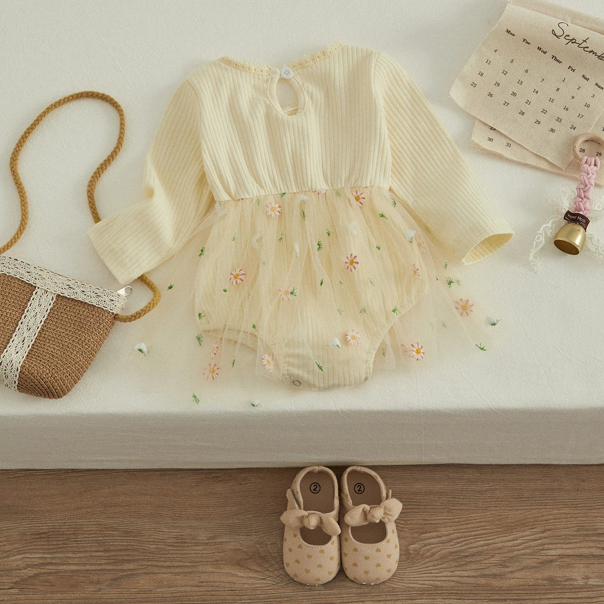 FLORAL BODYSUIT DRESS
