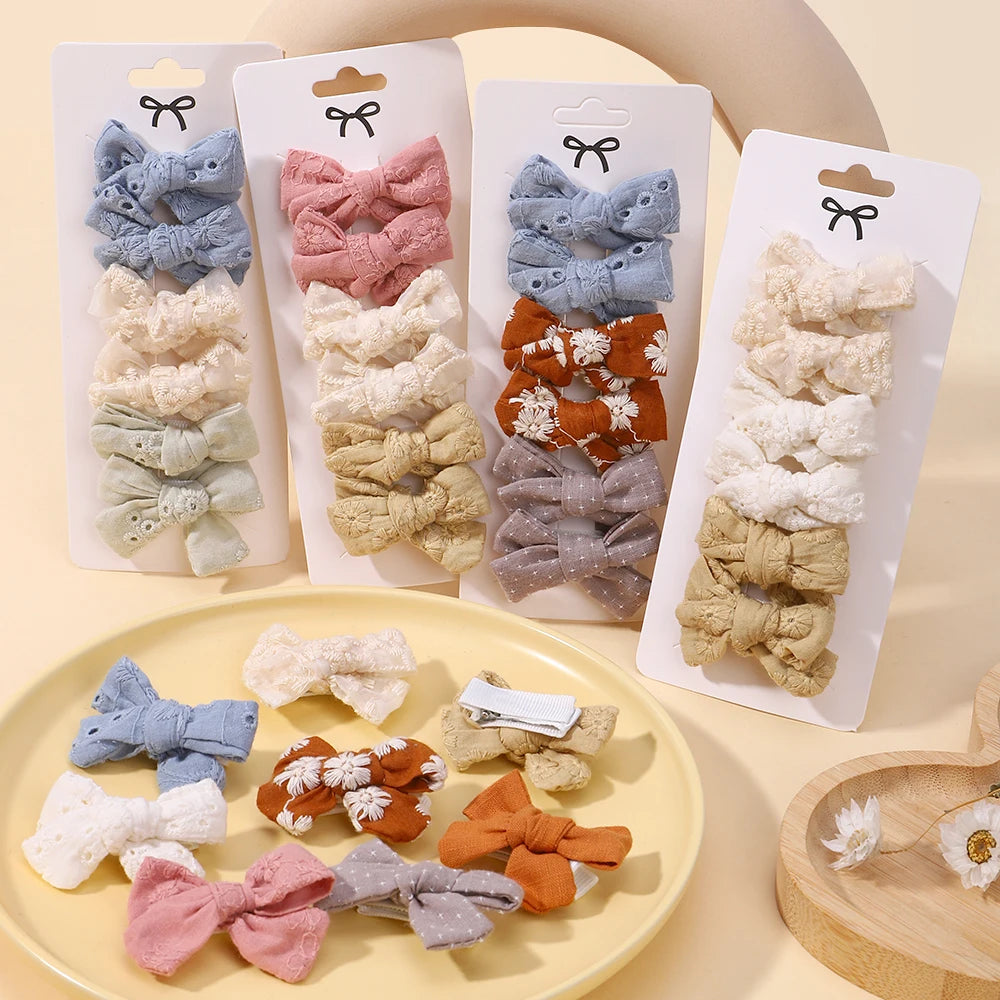 6PCS MINI HAIR CLIP BOW