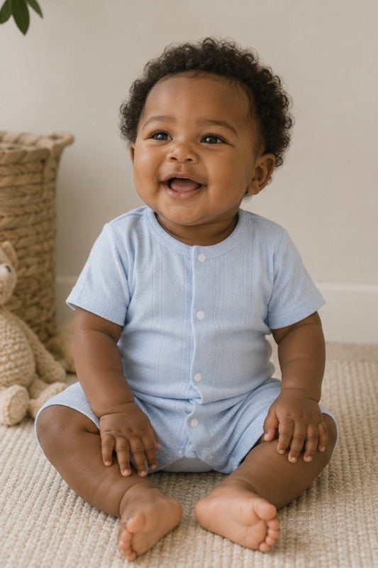Baby Cotton Short Sleeve Romper