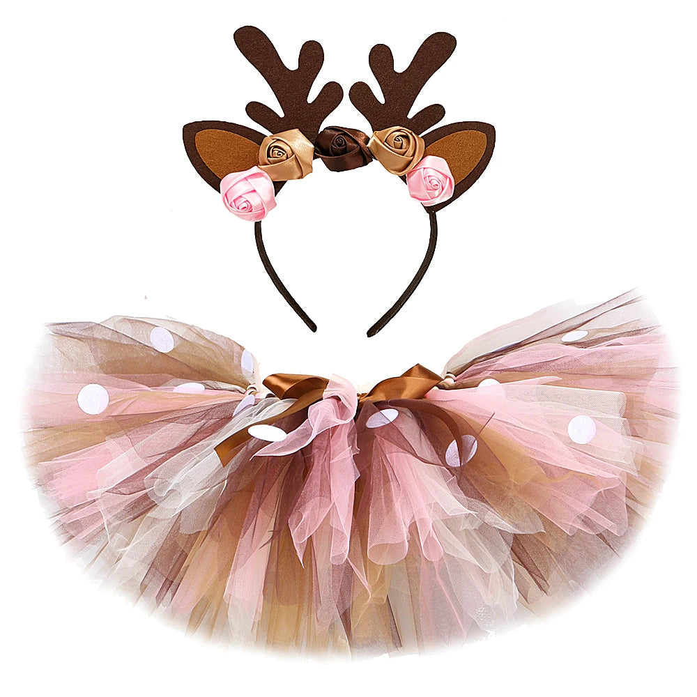 REINDEER HAIRBAND AND TUTU SKIRT