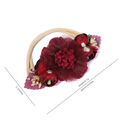 3/4PCS ARTIFICIAL FLOWER HEADBAND SET