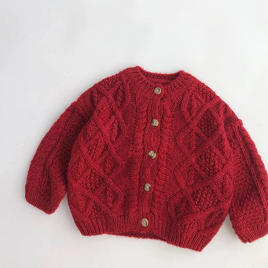 PATTERN-KNIT CARDIGAN