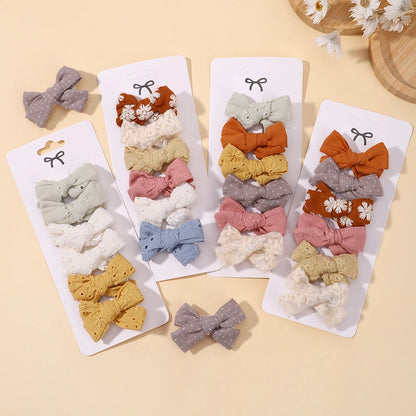 6PCS MINI HAIR CLIP BOW