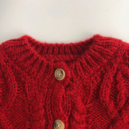 PATTERN-KNIT CARDIGAN