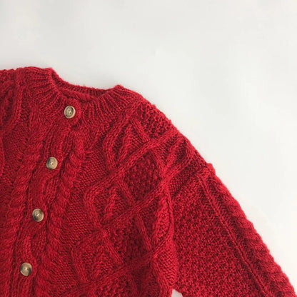 PATTERN-KNIT CARDIGAN