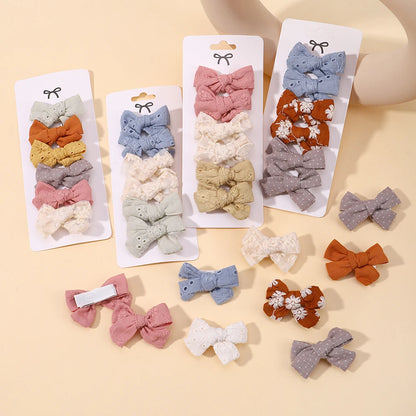 6PCS MINI HAIR CLIP BOW