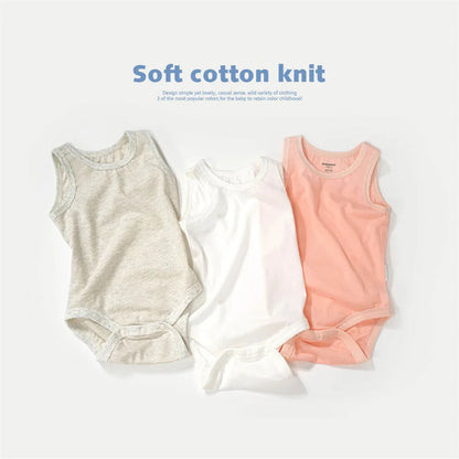 3- PCS SLEEVELESS COTTON BODYSUITS